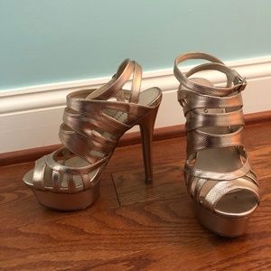 Rose gold Zigisoho strappy heels